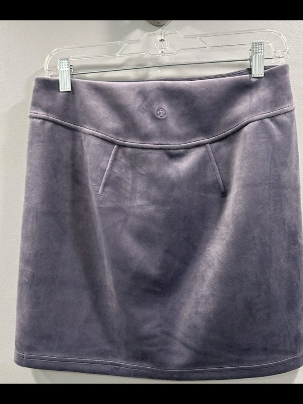 Lululemon Scuba HR High Rise Mini Skirt Sz XL Night Fall Purple Velvet NWT